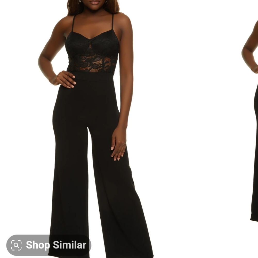 Lace Corset Detail Jumpsuit Size 3XL